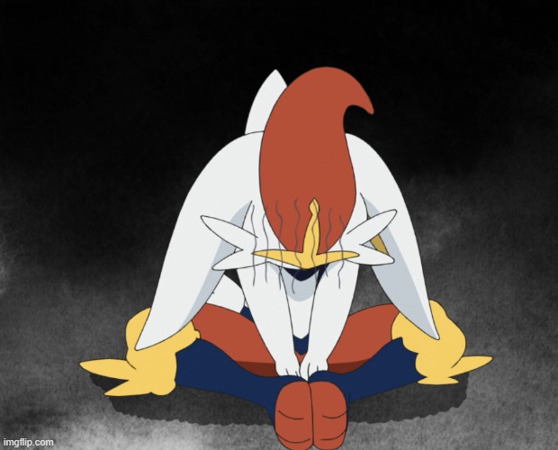 Sad Cinderace | image tagged in pokemon | made w/ Imgflip meme maker