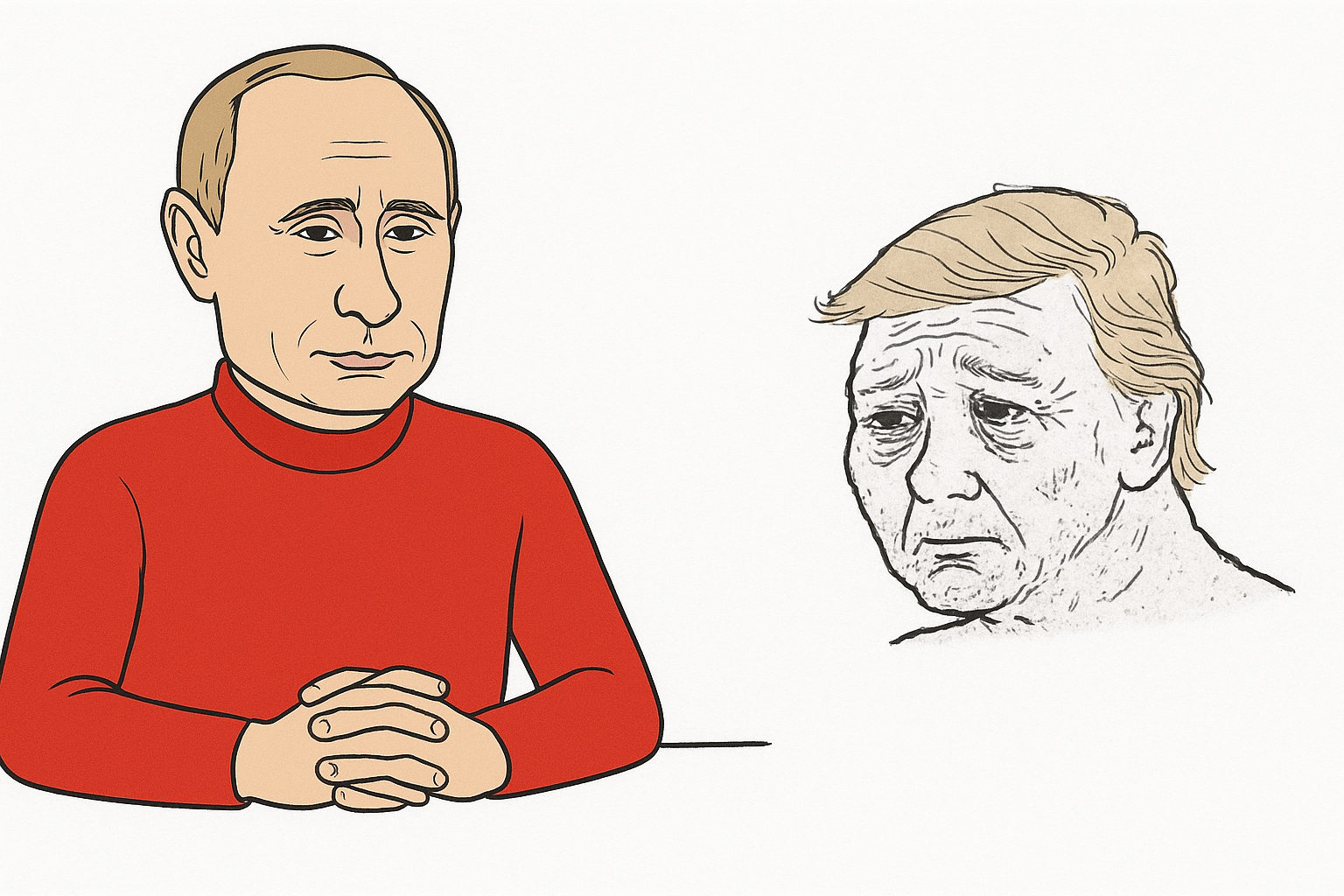 High Quality Putin Trump Blank Meme Template