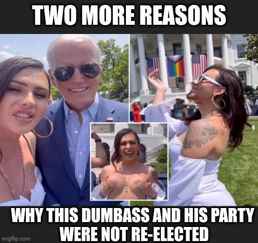TWO MORE REASONS WHY THIS DUMBASS AND HIS PARTY
 WERE NOT RE-ELECTED | made w/ Imgflip meme maker