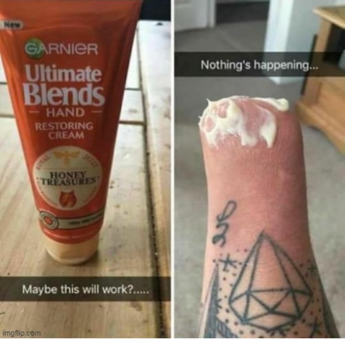 Sure hope it's not too political | image tagged in hand cream meme | made w/ Imgflip meme maker