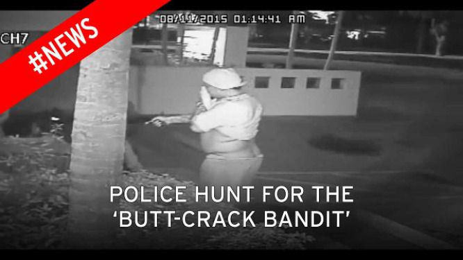 Butt Crack Bandit | image tagged in butt crack,butt,funny,memes,police search,bandit | made w/ Imgflip meme maker
