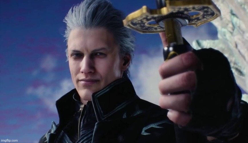 Here's my face reveal if anyone cares | image tagged in vergil | made w/ Imgflip meme maker