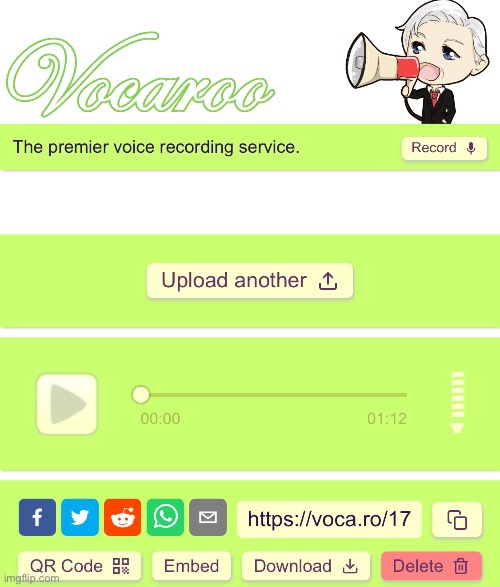 Vocaroo because why not | made w/ Imgflip meme maker