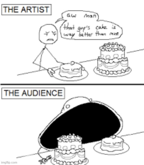 man... | image tagged in artist vs audience | made w/ Imgflip meme maker