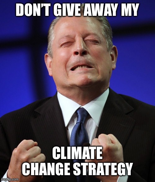 Al gore | DON’T GIVE AWAY MY CLIMATE CHANGE STRATEGY | image tagged in al gore | made w/ Imgflip meme maker