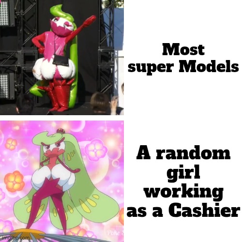 Random girls working as a Cashier are the true Super Models. | Most super Models; A random girl working as a Cashier | image tagged in memes,girl | made w/ Imgflip meme maker