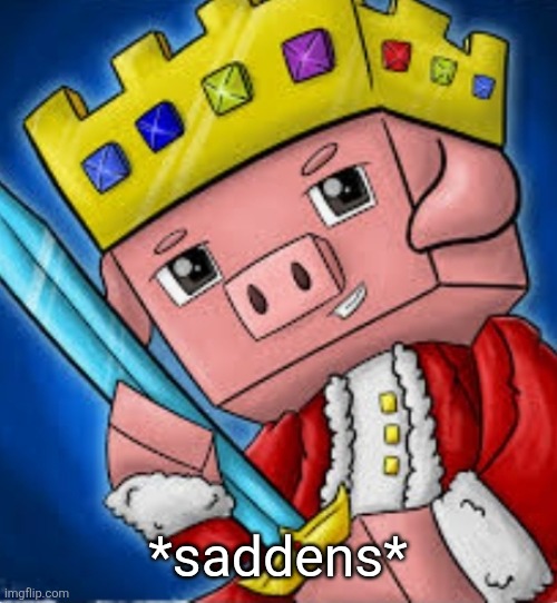 Technoblade's channel icon | *saddens* | image tagged in technoblade's channel icon | made w/ Imgflip meme maker