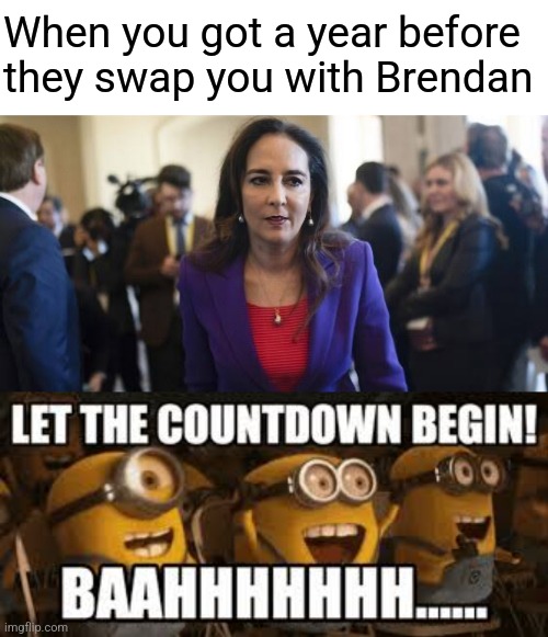 Word for when the person's so dumb you feel bad and then don't anymore | When you got a year before they swap you with Brendan | image tagged in blank white template,definition | made w/ Imgflip meme maker