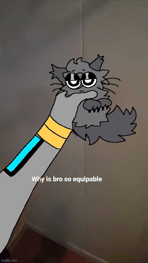 Bro is equipable- (Mod note: Hhönk) | image tagged in sprunki,gray,funbot sprunki | made w/ Imgflip meme maker
