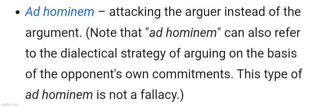 Ad hominem fallacy | made w/ Imgflip meme maker