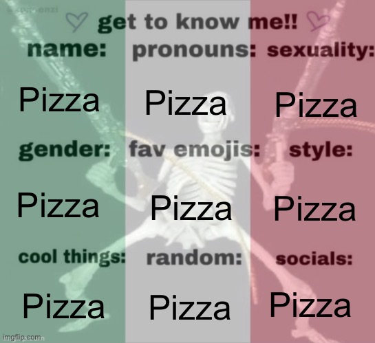 Pizza; Pizza; Pizza; Pizza; Pizza; Pizza; Pizza; Pizza; Pizza | image tagged in msmg,pizza | made w/ Imgflip meme maker