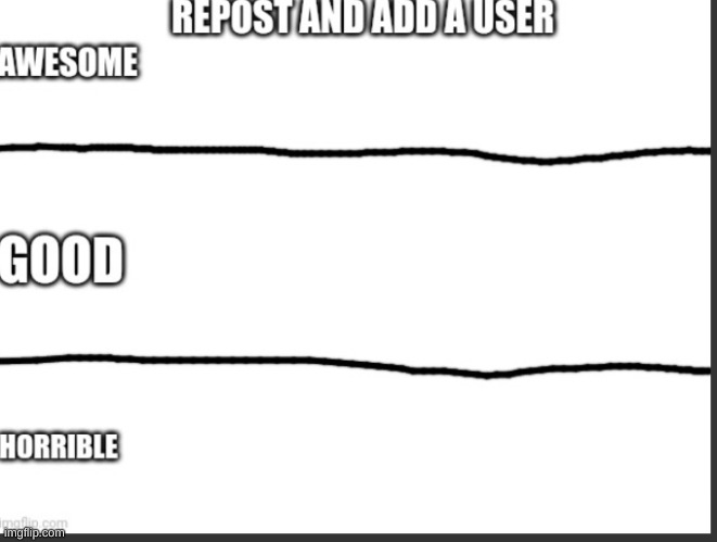 try this pls      I will upvote if you repost | image tagged in rate other users | made w/ Imgflip meme maker