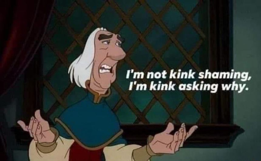 High Quality I'm not kink shaming I'm kink asking why Blank Meme Template