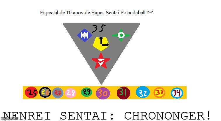 Chrononger!! | NENREI SENTAI: CHRONONGER! | image tagged in timeranger,super sentai,power rangers | made w/ Imgflip meme maker