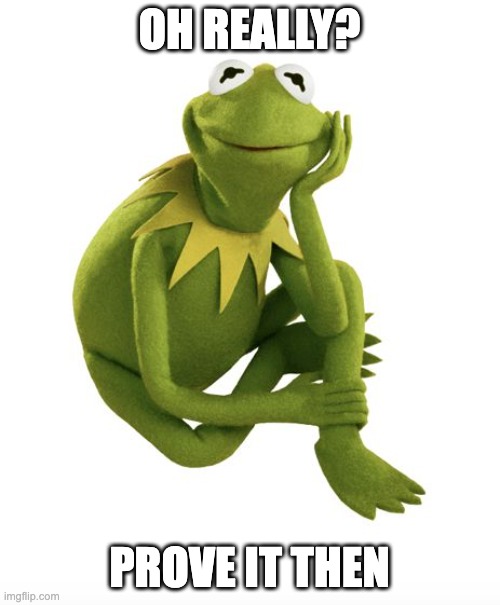 Oh Really Kermit | OH REALLY? PROVE IT THEN | image tagged in oh really kermit | made w/ Imgflip meme maker