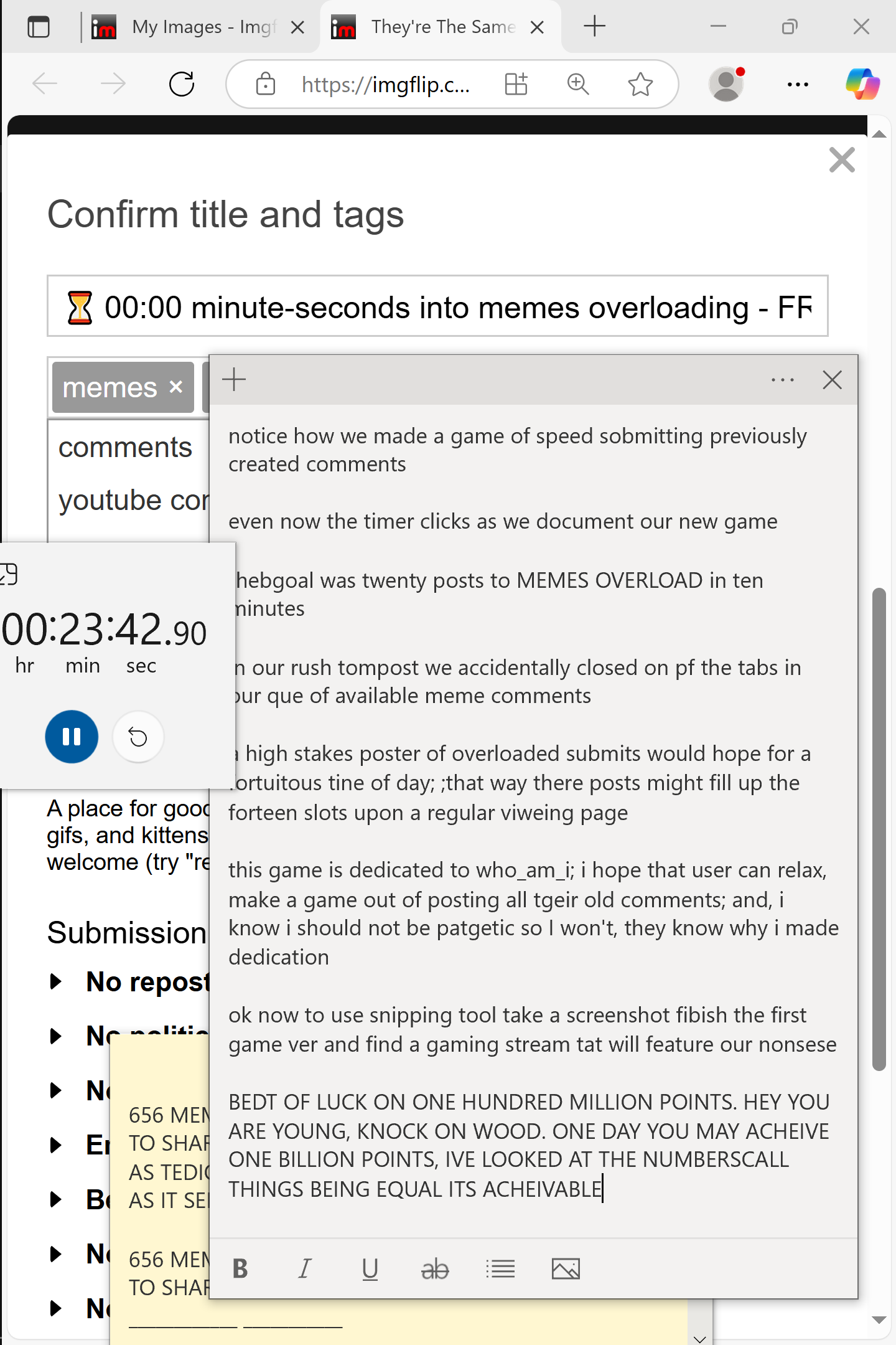 commenting game Blank Meme Template