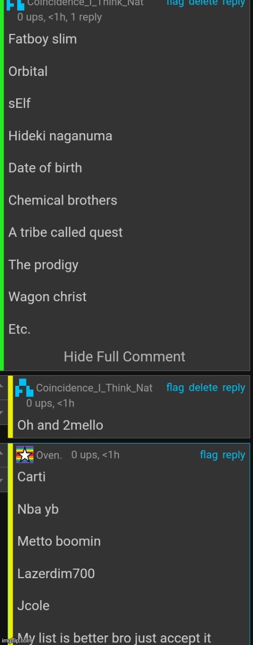 Who's list is better | made w/ Imgflip meme maker