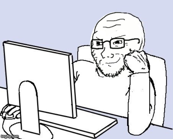 Soyjack computer | image tagged in soyjack computer | made w/ Imgflip meme maker