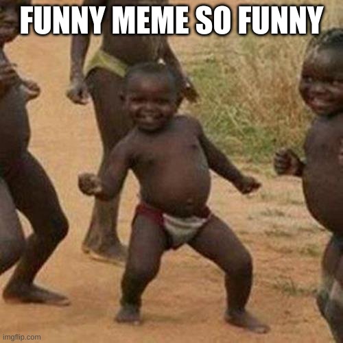 Third World Success Kid | FUNNY MEME SO FUNNY | image tagged in memes,third world success kid | made w/ Imgflip meme maker