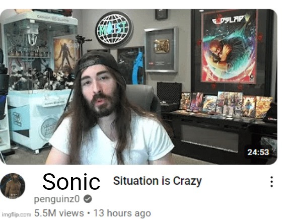 X situation is crazy | Sonic | image tagged in x situation is crazy | made w/ Imgflip meme maker
