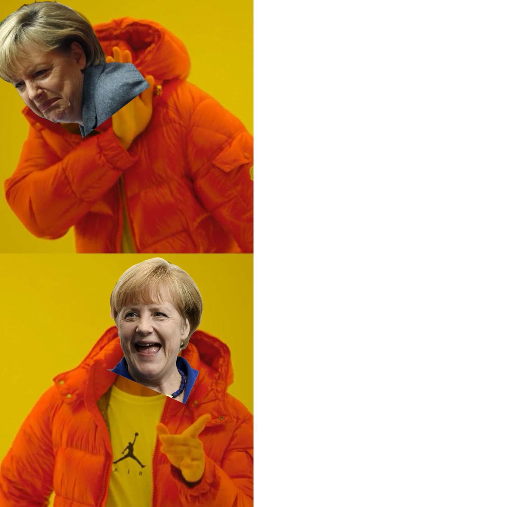Merkel approves Blank Meme Template