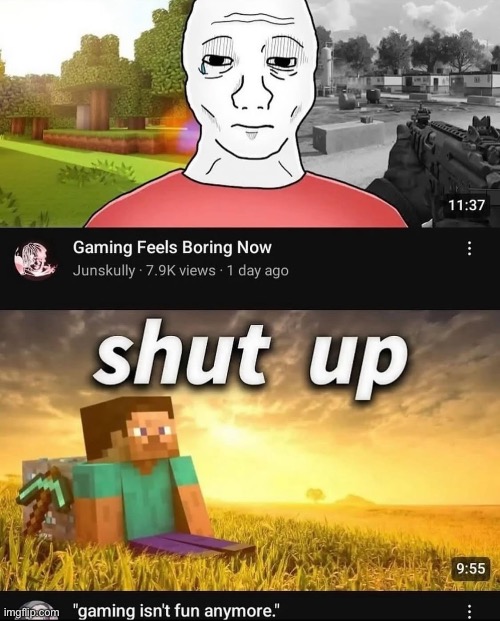 “Gamings dead” then you check their PC and it’s 80% COD and 2k | made w/ Imgflip meme maker