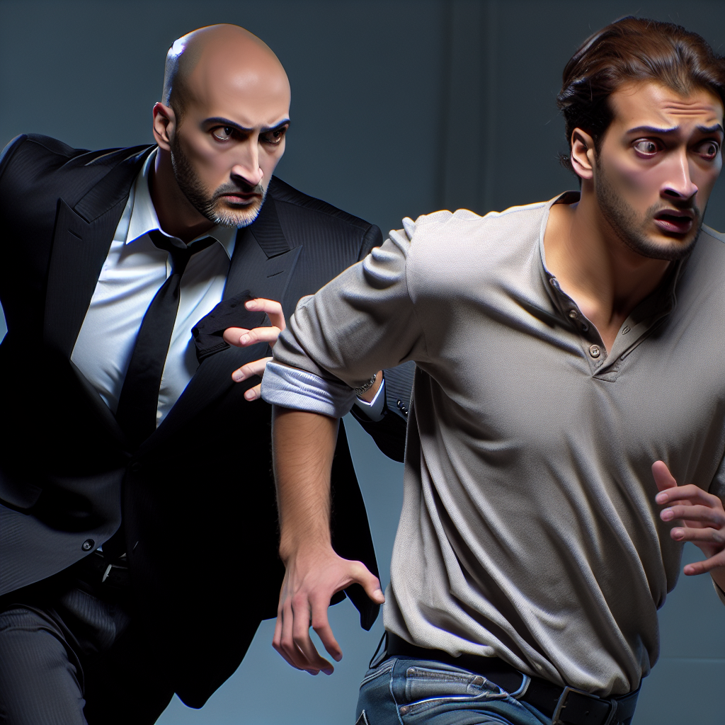 Hitman hunting player, then the player hunts him Blank Meme Template