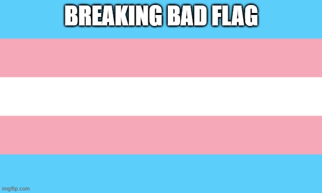 Trans Flag | BREAKING BAD FLAG | image tagged in trans flag | made w/ Imgflip meme maker