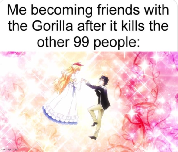 image tagged in nisekoi,gorilla | made w/ Imgflip meme maker