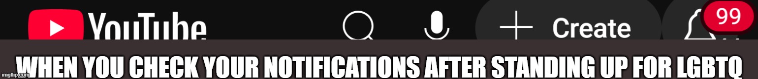 I'm not gay, but I support you guys | WHEN YOU CHECK YOUR NOTIFICATIONS AFTER STANDING UP FOR LGBTQ | image tagged in lgbtq | made w/ Imgflip meme maker