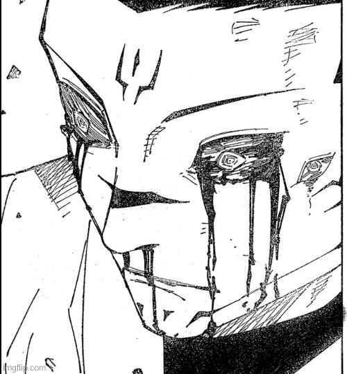 Sukuna crying blood | image tagged in sukuna crying blood | made w/ Imgflip meme maker