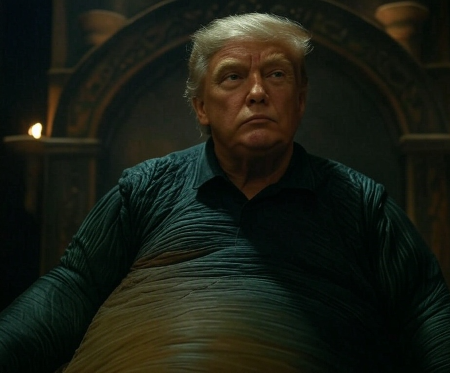 Donald Trump Jabba the Hutt fat Blank Meme Template