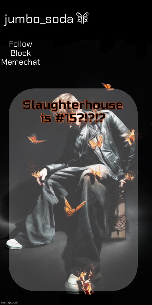 Makes you wonder what the true skill ceiling for this silly cube game is | Slaughterhouse is #15?!?!? | image tagged in the butterfly effect temp | made w/ Imgflip meme maker