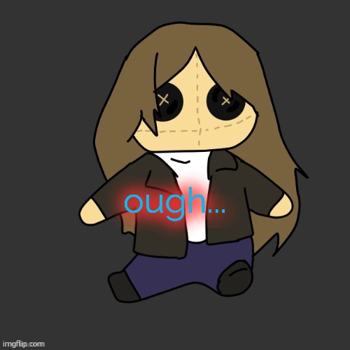 Pixel. plushie (thank u disco) | ough... | image tagged in pixel plushie thank u disco | made w/ Imgflip meme maker