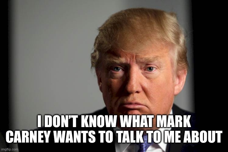 First World Trump Problems | I DON’T KNOW WHAT MARK CARNEY WANTS TO TALK TO ME ABOUT | image tagged in trump confused,memes | made w/ Imgflip meme maker