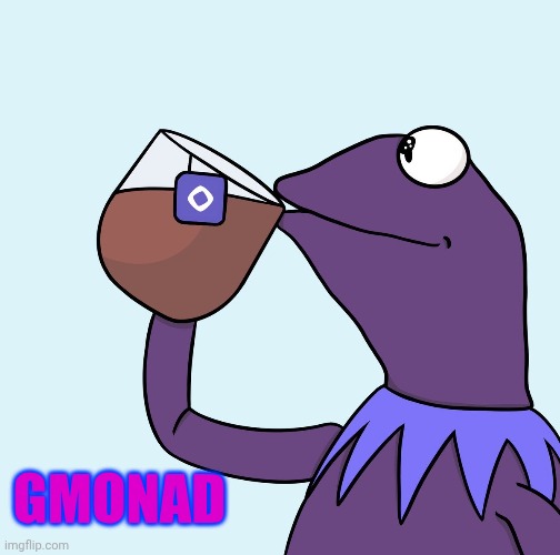 GM | GMONAD | image tagged in good morning,blockchain,memes | made w/ Imgflip meme maker