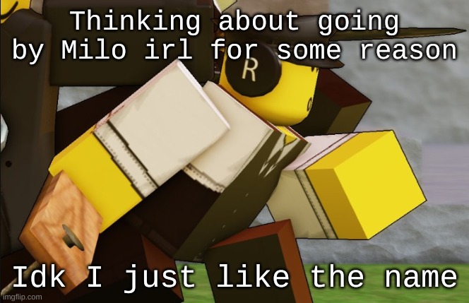 My sillyyyy | Thinking about going by Milo irl for some reason; Idk I just like the name | image tagged in my sillyyyy | made w/ Imgflip meme maker