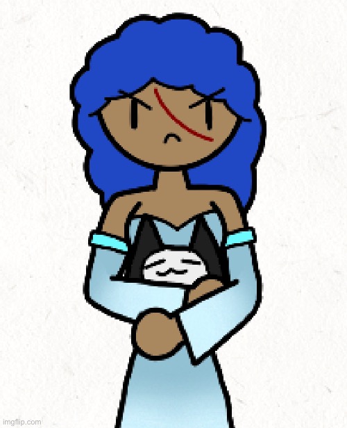 Angry rizu holding milo | image tagged in angry rizu holding milo | made w/ Imgflip meme maker