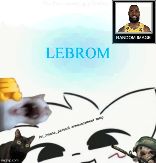 My lil announcement | LEBROM | image tagged in my lil announcement | made w/ Imgflip meme maker