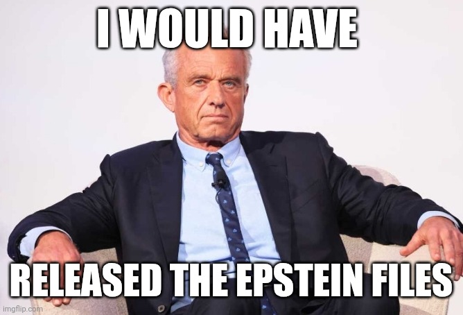 Kennedy 2028 | I WOULD HAVE; RELEASED THE EPSTEIN FILES | image tagged in jeffrey epstein,politics,kennedy | made w/ Imgflip meme maker