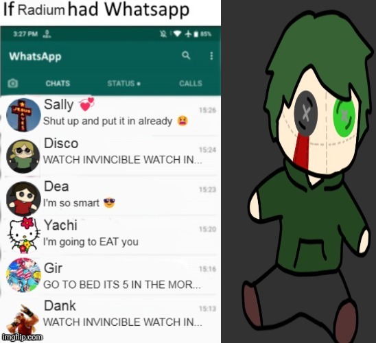 If Radium had whatsapp | image tagged in if radium had whatsapp | made w/ Imgflip meme maker