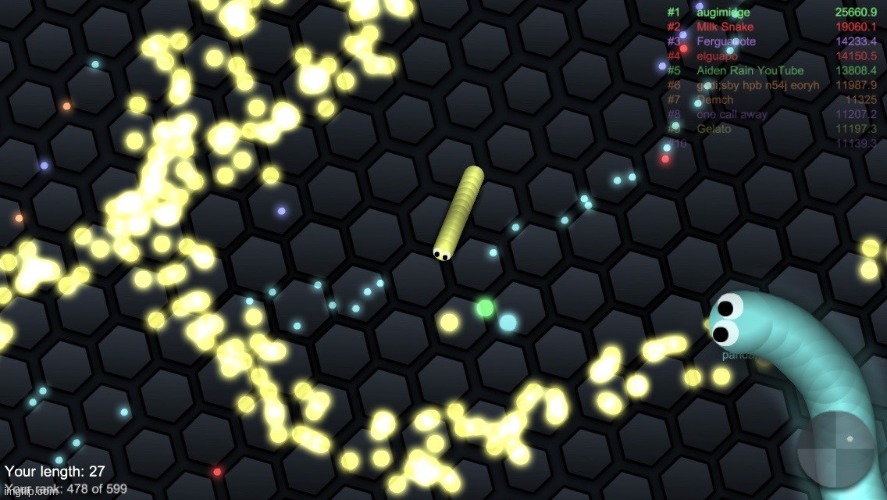 slither.io eating | image tagged in slither io eating | made w/ Imgflip meme maker