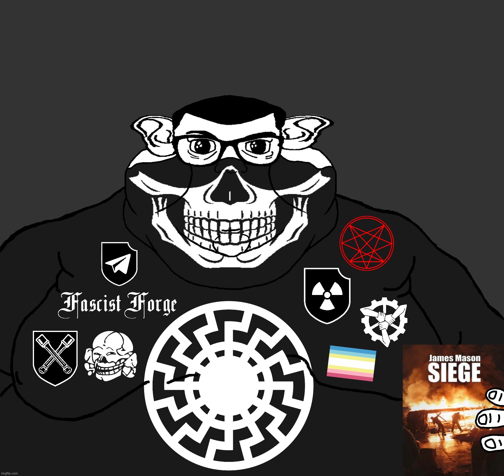 Atomwaffen Division soyjak | made w/ Imgflip meme maker