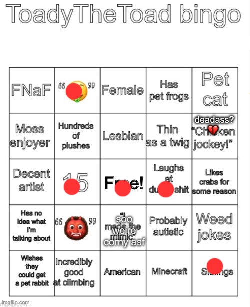 attention seeking ah bingo | deadass? 💔; soo we’re corny asf | made w/ Imgflip meme maker