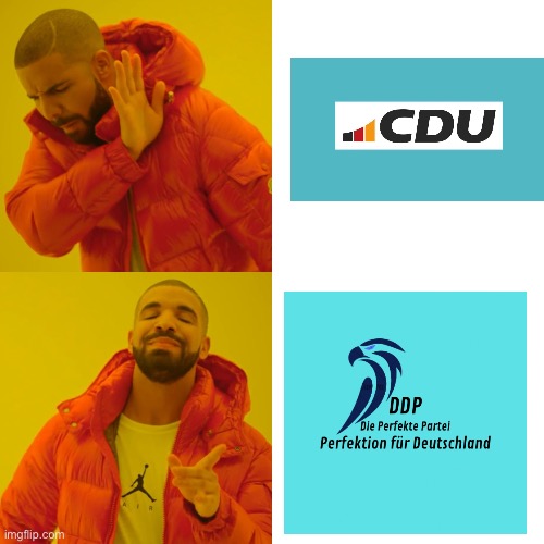DPP>CDU | image tagged in memes,drake hotline bling | made w/ Imgflip meme maker