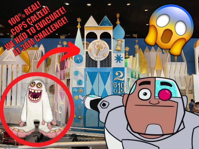 😱; 100% REAL! 
COPS CALLED!
WE HAD TO EVACUATE!
AT 3AM CHALLENGE! | image tagged in youtube,youtubers,clickbait,my singing monsters,teen titans go,emojis | made w/ Imgflip meme maker