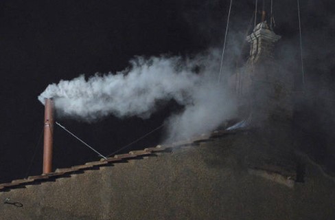 conclave pope smoke Blank Meme Template
