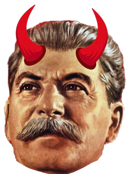 Devil horns Joseph Stalin Blank Meme Template