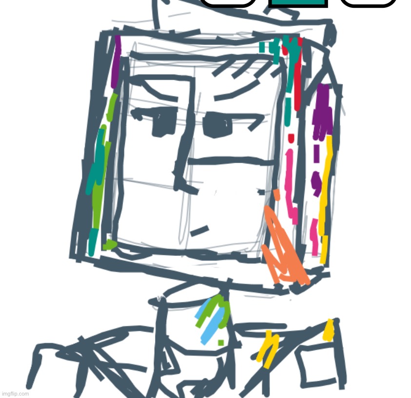 so professor procreate tried painting and it got too messy | made w/ Imgflip meme maker