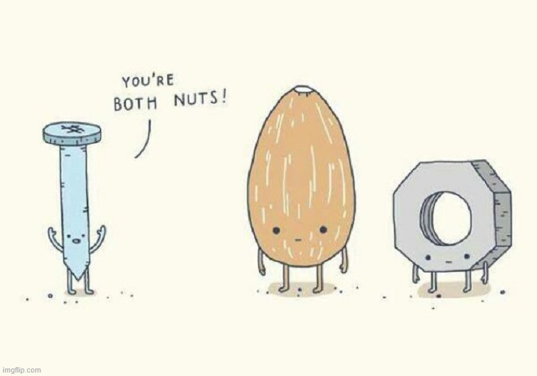 Just nuts | image tagged in comics/cartoons | made w/ Imgflip meme maker